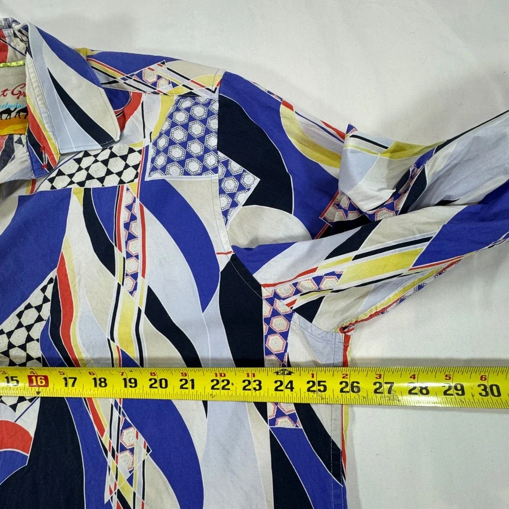 Robert Graham Coco Grove Exclusive Men's 2XL Classic Fit Abstract Camel Print - Picture 4 of 7
